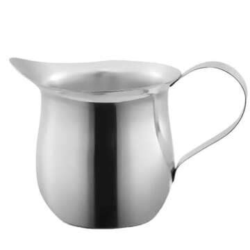 CAFECITO Espresso Creamer Pitcher and Red Spoon Set - Perfect for Cuban Coffee