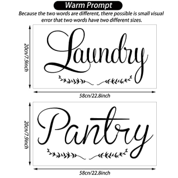 Stylish Laundry and Pantry Decals for Elegant Home Decor