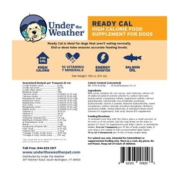 Under the Weather Pet | Ready Cal for Dogs 100cc | High Calorie Supplement | Weight Gainer and High ...