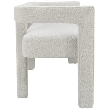 Meridian Furniture Modern Boucle Fabric Bench - 66.5" Long