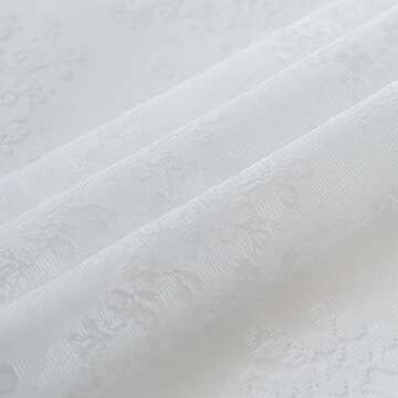 Elegant White Lace Shower Curtain for Bathroom Decor