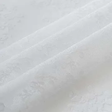 Elegant White Lace Shower Curtain for Bathroom Decor