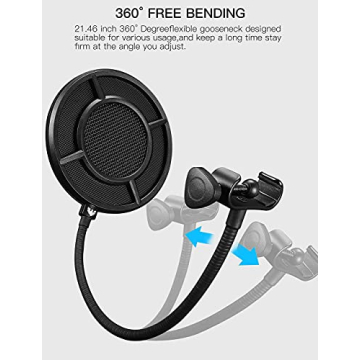 Professional Dual Layer Pop Filter for All Microphones