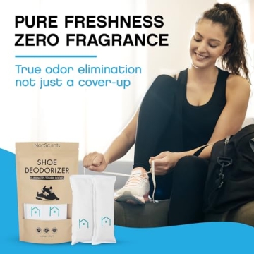 NonScents Shoe Deodorizer - Odor Eliminator (2 Pack)