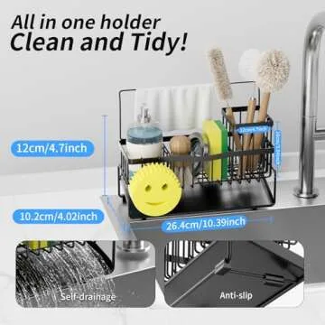 Adurei Kitchen Sink Caddy - Durable Organizer for Your Sink