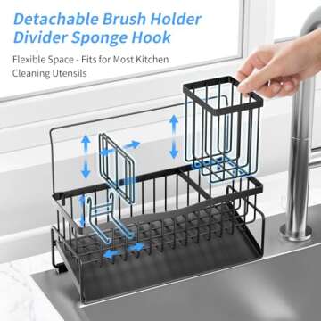 Adurei Kitchen Sink Caddy - Durable Organizer for Your Sink