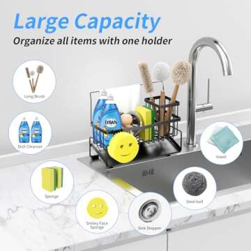 Adurei Kitchen Sink Caddy - Durable Organizer for Your Sink