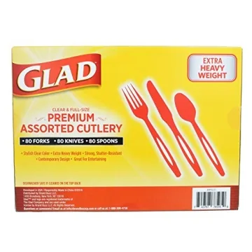 Glad 240-Piece Clear Heavy Duty Disposable Cutlery Set