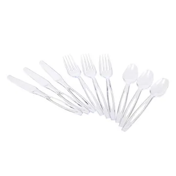 Glad 240-Piece Clear Heavy Duty Disposable Cutlery Set