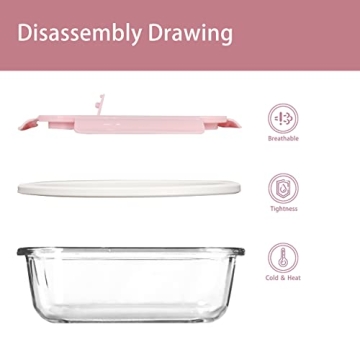 ZRRHOO 10 Pack Glass Food Storage Containers Set