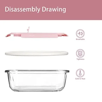 ZRRHOO 10 Pack Glass Food Storage Containers Set