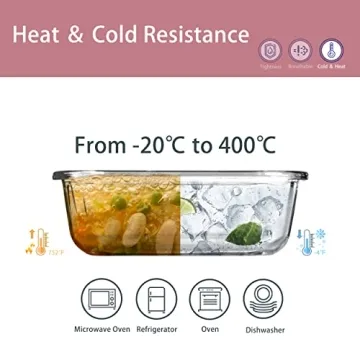 ZRRHOO 10 Pack Glass Food Storage Containers Set