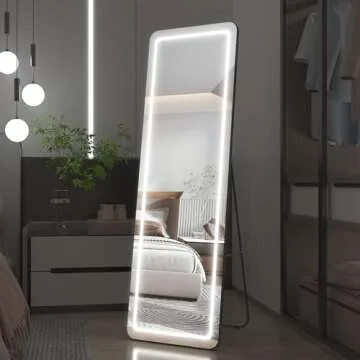 LVZORY Full Length Mirror with LED Lights for Any Room
