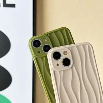 Caseative for iPhone 15 Pro Max Case,Water Ripple Pattern Wave Shape Compatible with iPhone Case (Beige,iPhone 15 Pro Max)