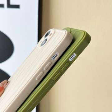 Caseative for iPhone 15 Pro Max Case,Water Ripple Pattern Wave Shape Compatible with iPhone Case (Beige,iPhone 15 Pro Max)