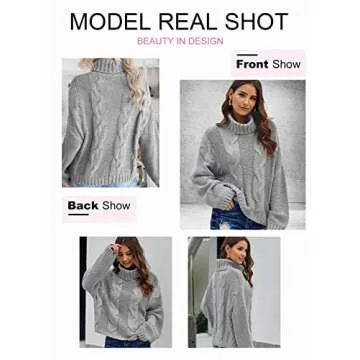 Dokotoo Women's Chunky Cable Knit Sweater for Winter