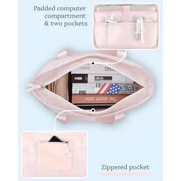 Prite Tote Bag with Laptop Compartment for Women