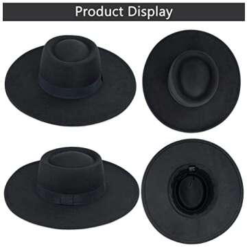 Unisex Classic Felt Fedora Hat with Adjustable Fit for All Occasions