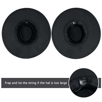 Classic Fedora Hat for Men Women Adjustable Wide Brim