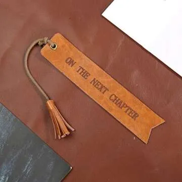 Fell Asleep Here Leather Bookmark for Book Lovers Gift