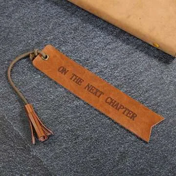 Fell Asleep Here Leather Bookmark for Book Lovers Gift