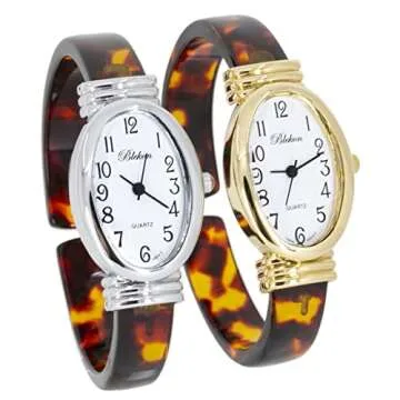 Blekon Women's Stylish Cuff Bangle Watch in Gold