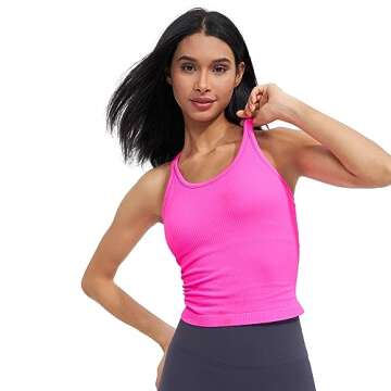Sphinx Cat Women’s Ribbed Crop Top with Built-In Bra