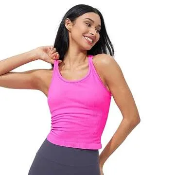 Sphinx Cat Women’s Ribbed Crop Top with Built-In Bra