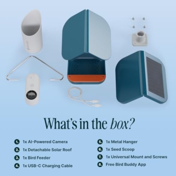 Bird Buddy Smart Bird Feeder - Solar & AI Bird ID System