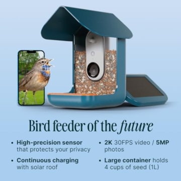 Bird Buddy Smart Bird Feeder - Solar & AI Bird ID System