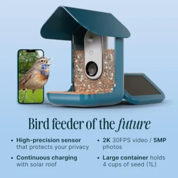 Bird Buddy Smart Bird Feeder - Solar & AI Bird ID System