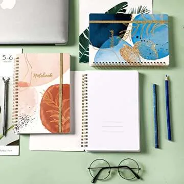 A5 Spiral Notebooks 3 Pack for School and Office Supplies
