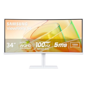 SAMSUNG 34” ViewFinity S65TC Series Ultra-WQHD 1000R Curved Computer Monitor