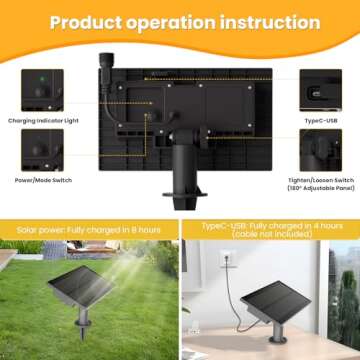 ZOTOYI Solar String Lights Outdoor Waterproof IP65 100FT with USB Port and 50+2 Shatterproof G40 Bulbs, Up to 8-12 Hours for Using, LED Solar Powered Patio Lights for Outside, Patio, Porch, 2200K