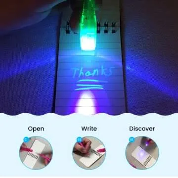 JOYRANGE 12-Pack Party Favors for Kids - Invisible Ink Pens (12) Top Secret Notepads (12) Secret Agent ID Card Holder (12) Great Idea for Party Favors and Games, Grab Bags, Birthday Party Favors