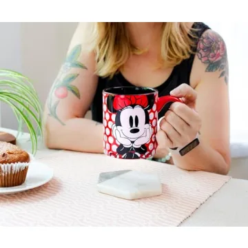 Disney Minnie Mouse Rock the Dots Ceramic Mug 14-Ounces