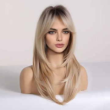 Stylish HAIRCUBE Long Curly Blonde Hair Wigs for Women