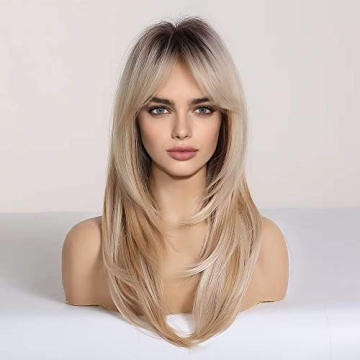Stylish HAIRCUBE Long Curly Blonde Hair Wigs for Women