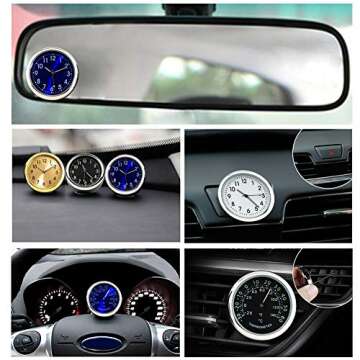 idain Car Dashboard Thermometer - Mini Vehicle Thermometer Decoration Air Vent Cilp