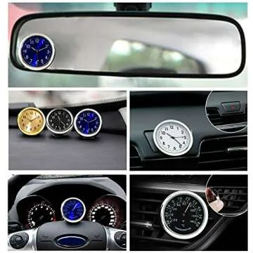 idain Car Dashboard Thermometer - Mini Vehicle Thermometer Decoration Air Vent Cilp