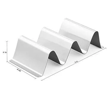 Stylish Stainless Steel Taco Holder Stand Set for Easy Taco Nights