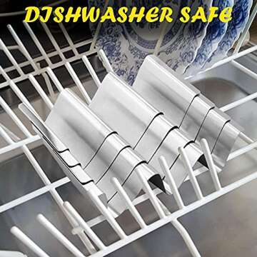 Stainless Steel Taco Holder Stand, Set of 6 - Stylish Rack Holds Up to 3 Tacos Each, Keeping Shells Upright - Oven, Grill and Dishwasher Safe