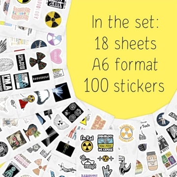 BulbaCraft 100Pcs Rad Tech Stickers - Fun & Creative Radiology Vinyl Decals for All Occasions