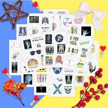 BulbaCraft 100Pcs Rad Tech Stickers - Waterproof Vinyl Decals