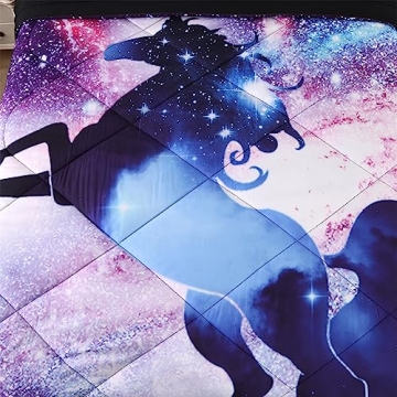 Wowelife Unicorn Comforter Set Colorful Bedding for Kids