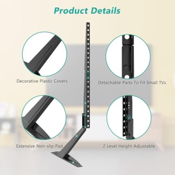 WALI Universal TV Stand for 22-65 Inch TVs - Black