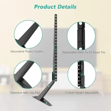 WALI Universal TV Stand for 22-65 Inch TVs - Black