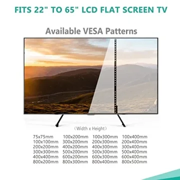 WALI Universal TV Stand for 22-65 Inch TVs - Black