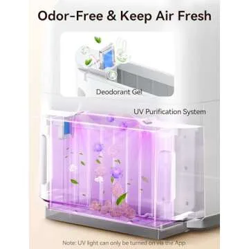 MeoWant Self Cleaning Cat Litter Box, Fully Enclosed Automatic Litter Box for Multi Cats, Ultra-Safe/APP Control/Odor Removal Smart Cat Litter Box with Mat & Liner