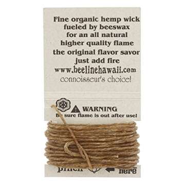Bee Line Organic Hemp Wick Set of 3 for Clean Burning